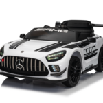 Mercedes-Benz GT3 AMG 12 volt elektrische kinderauto met rubberen banden, leder zitje en meer!