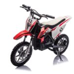 Crossmotor, 36 volt elektrische motor met luchtbanden en kunstleder zitje!