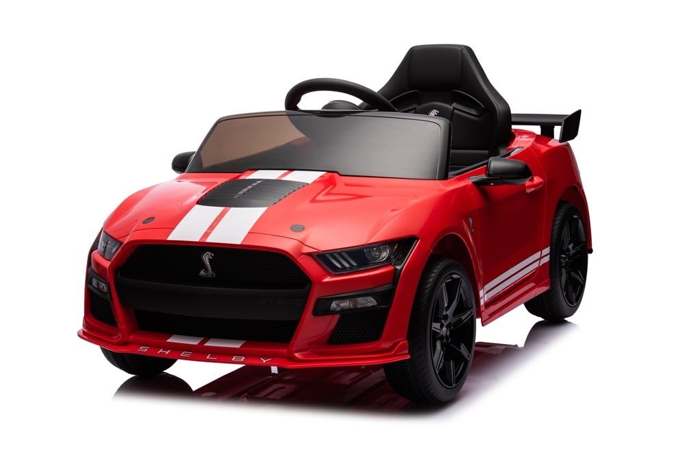 CH9969B-red-0.jpg Ford Mustang GT500,12 volt elektrische kinderauto met rubberen banden, leder zitje en meer! - Afbeelding 1