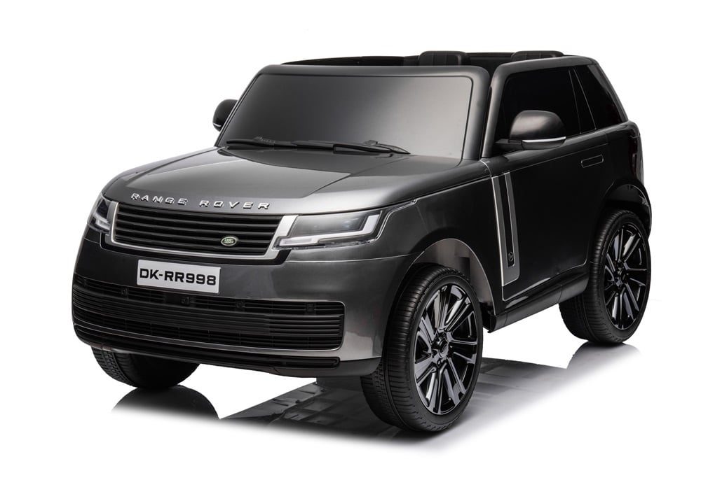 DK-RR998-MP4-grey-0.jpg 2-persoons Range Rover, 24 volt elektrische kinderauto, MP4-scherm, rubberen banden, leder zitting - Afbeelding 1