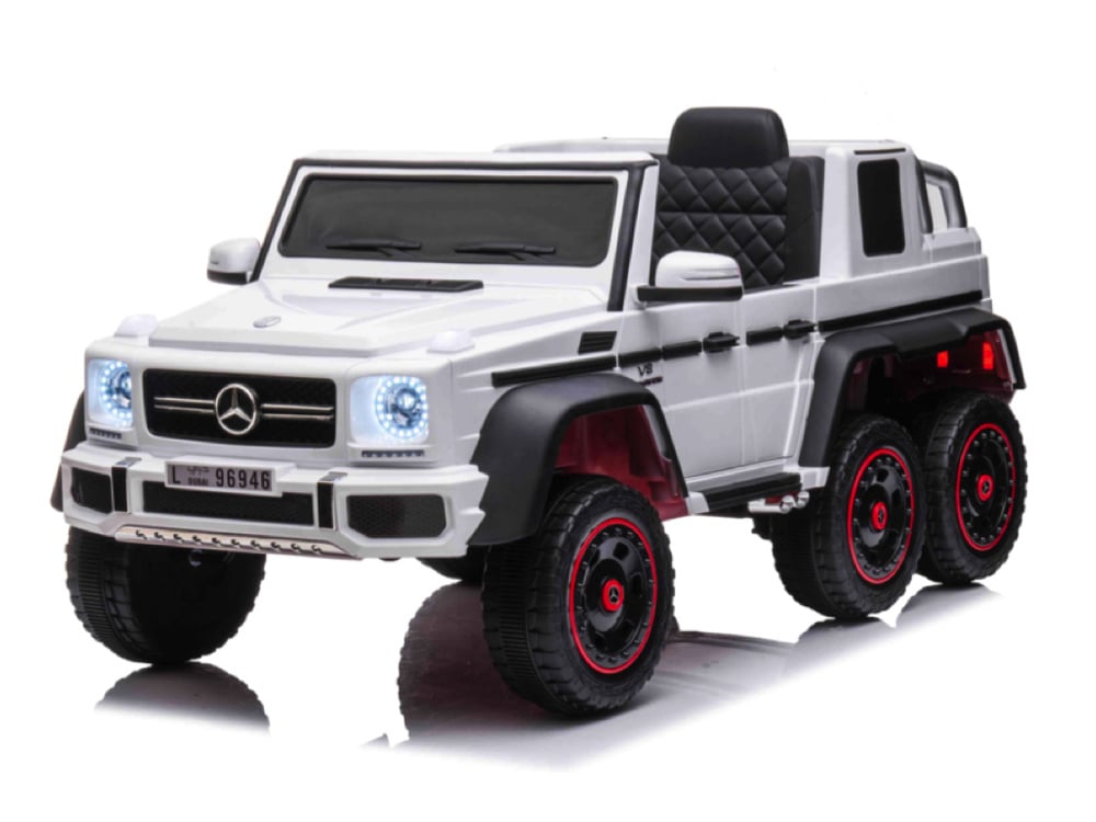 G63-AMG-6X6-white-0.jpg Mercedes-Benz G63 6x6, 12v met rubberen banden en meer! - Afbeelding 1