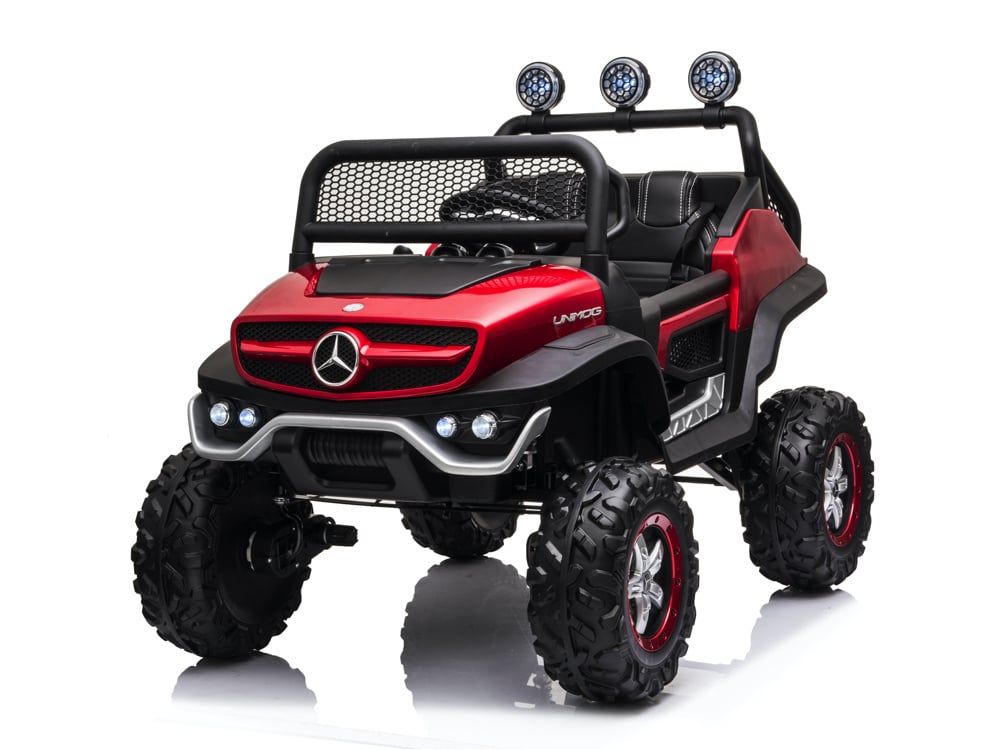 JJL199-red-0.jpg Mercedes-Benz Unimog, 12v kinder accu voertuig, buggy met vele opties - Afbeelding 1
