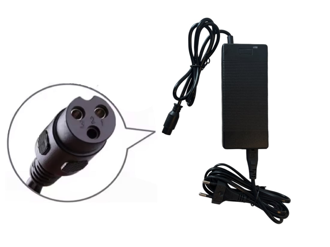 OPL36v_2Ah_GX16-0.jpg 36 volt 2A oplader, GX16 3-gats aansluiting - Afbeelding 1