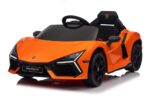 Lamborghini Revuelto, 12 volt elektrische kinderauto met EVA banden en kunstleder zitje!