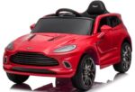Aston Martin 12v elektrische kinderauto met rubberen banden, leder zitje en meer!