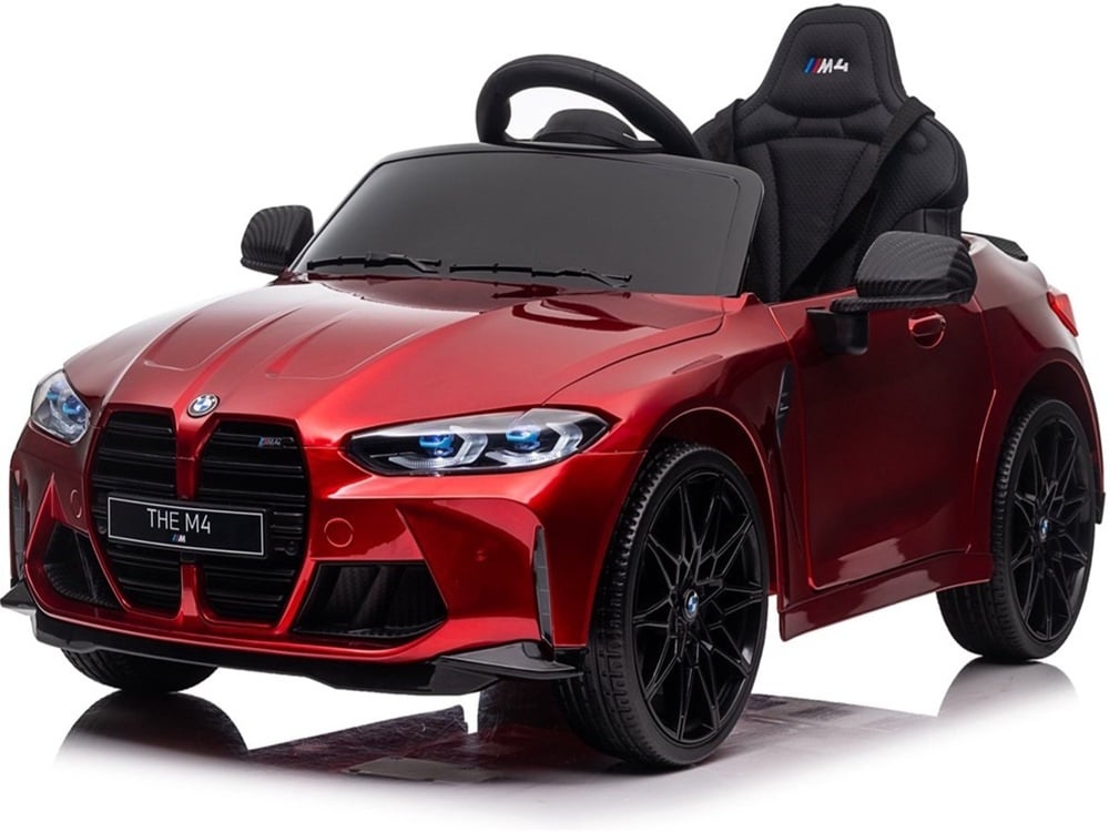 SX2418-red-0.jpg BMW M4, 12 volt elektrische kinderauto, Leder zitje, Rubberen banden, Kinder Accu Auto! - Afbeelding 1