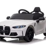 BMW M4, 12 volt elektrische kinderauto, Leder zitje, Rubberen banden, Kinder Accu Auto!