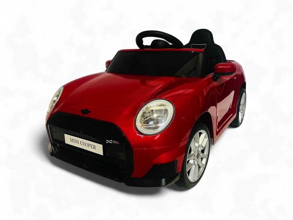 SX3518-red-0.jpg MINI Cooper S, 12 volt kinderauto met rubberen banden en meer! - Afbeelding 1