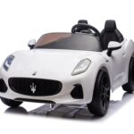 Maserati GranTurismo Folgore 2-zitter, 12 volt kinderauto  met rubberen banden en meer!