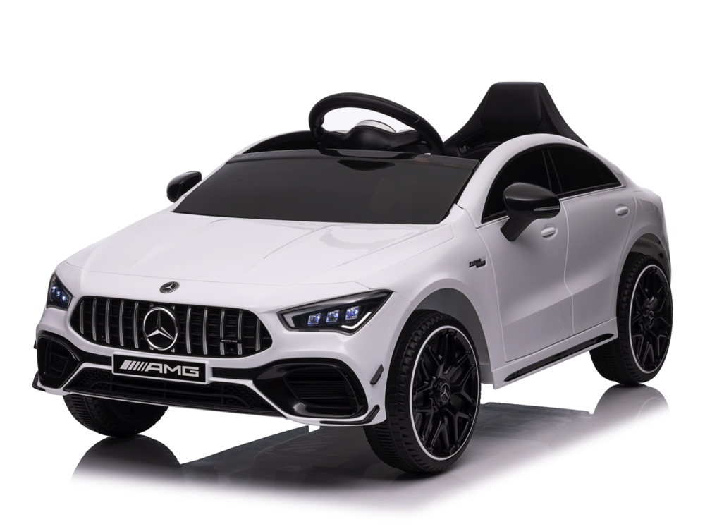 XMX628-white-0.png Mercedes CLA 45 S AMG Elektrische Kinderauto 12 volt elektrische kinderauto met rubberen banden, leder zitje en meer! - Afbeelding 1